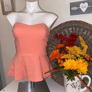 Forever 21 strapless peplum top